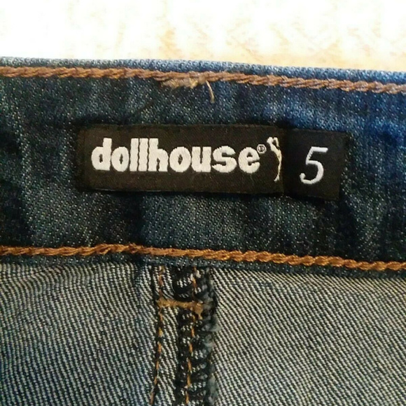 DOLLHOUSE Junior's Skirt Size 5 Blue Jean Denim - Picture 5 of 5